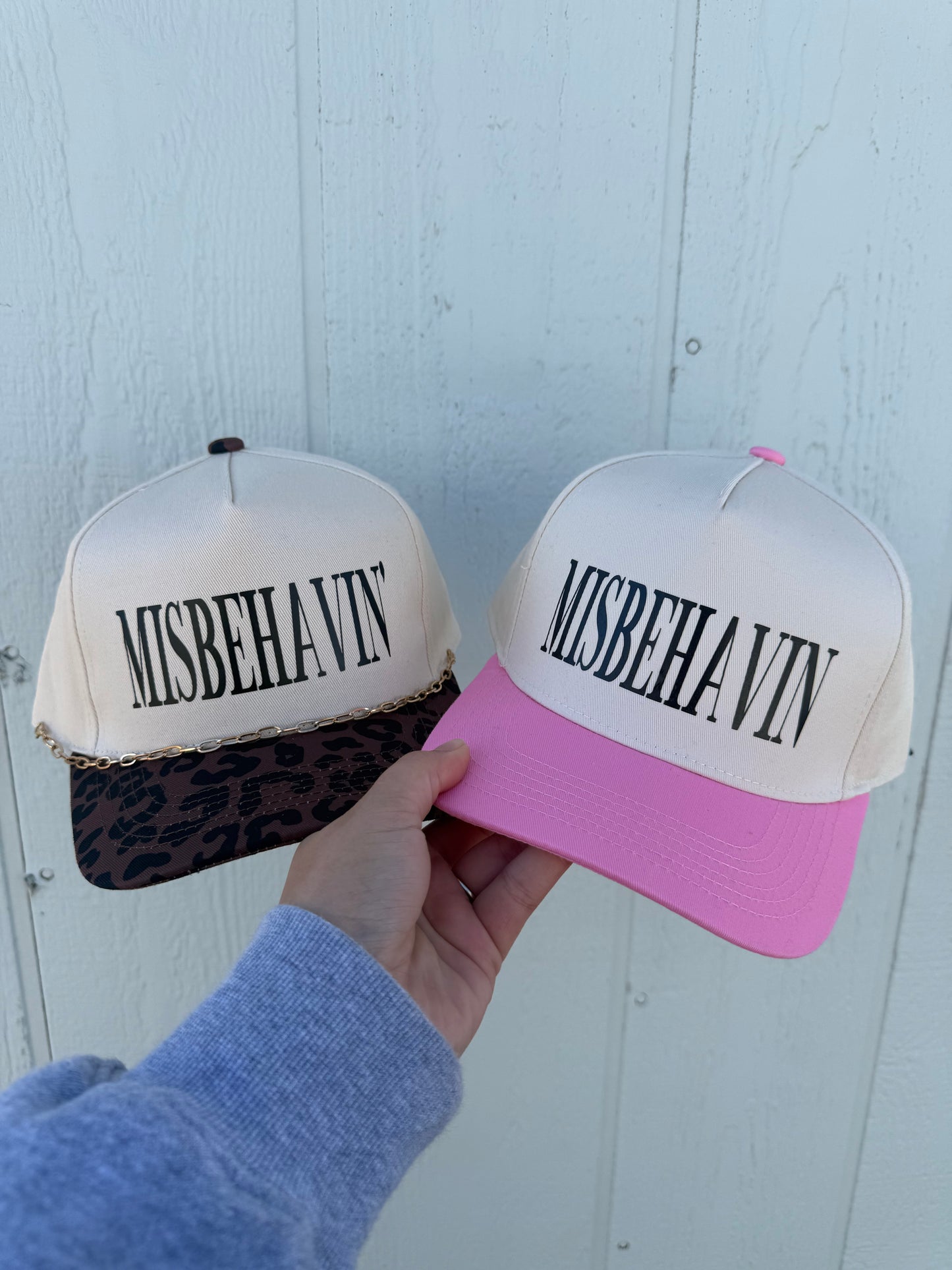 MISBEHAVIN’ trucker hat
