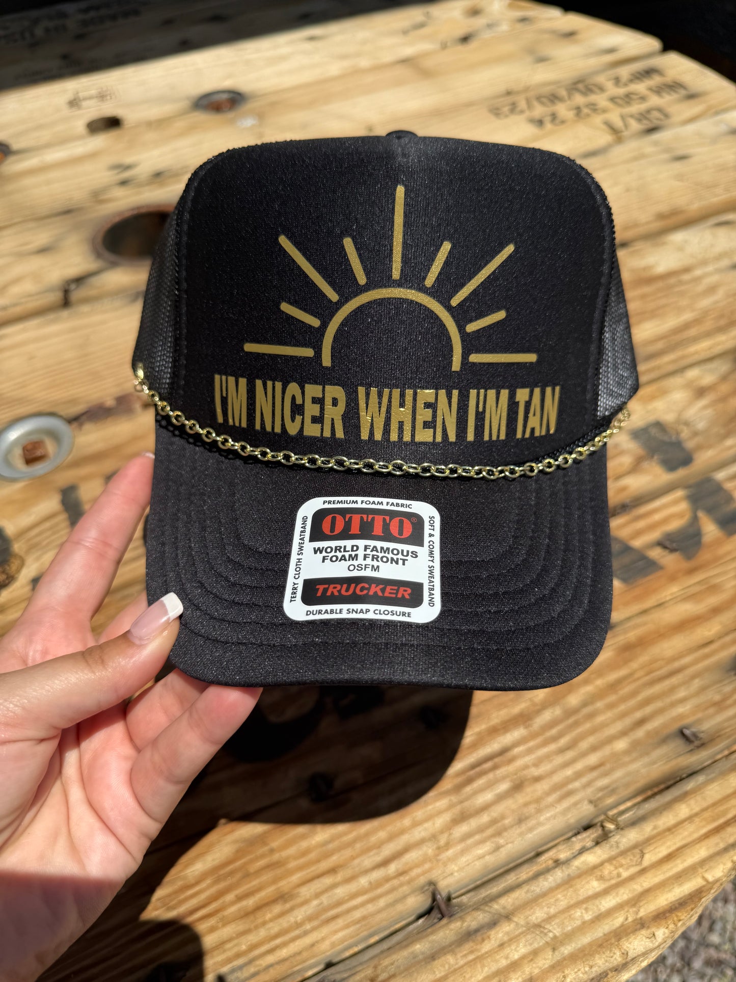I’m nicer when I’m tan tucker hat